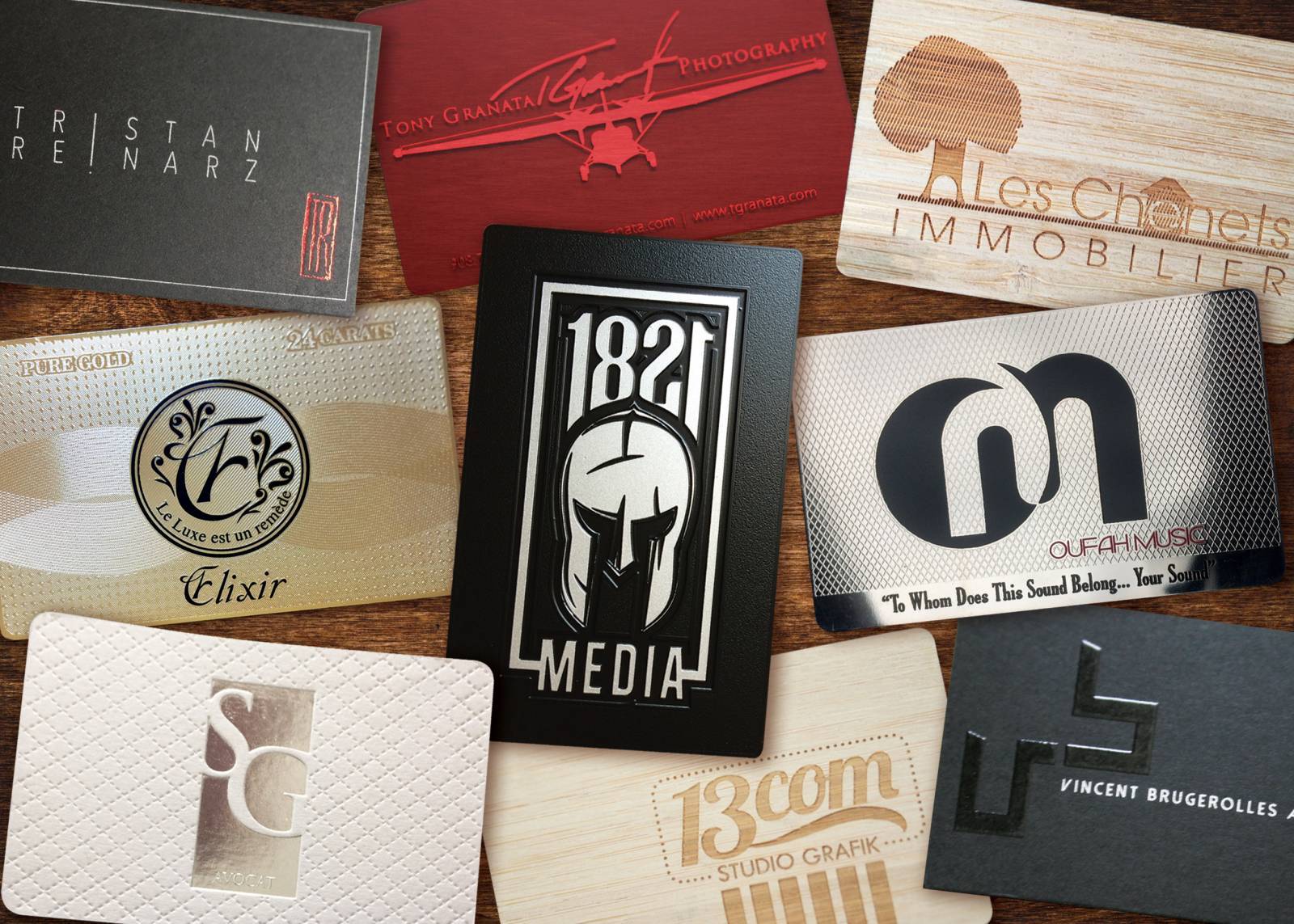 Cartes de visite originales design personnalisées pour Professionnels