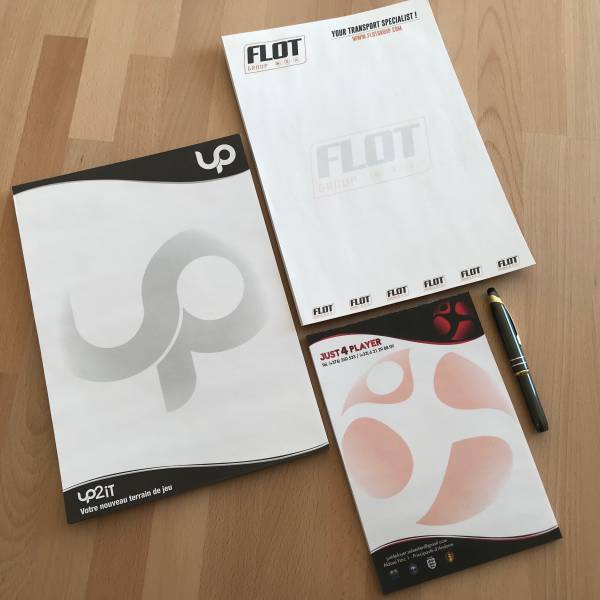 Bloc notes de 50 pages format A5 ou A4  entreprise à Paris 75