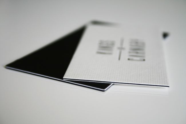 CARTE COTON noire avec tranche Noir/Blanc/Noir