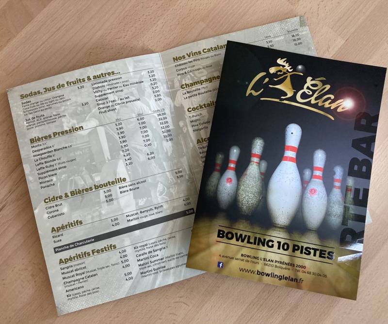 Carte Bar format A4 2 volets avec vernis sélectif et pelliculage mat pour Restaurant Brasserie à Troyes 10