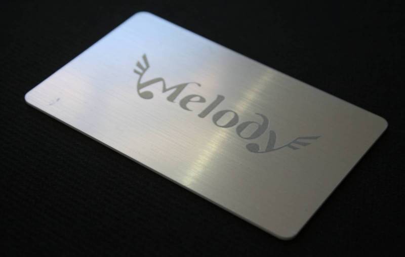 Carte PVC blanc ALU BROSSÉ pour studio d'enregistrement à Metz 57