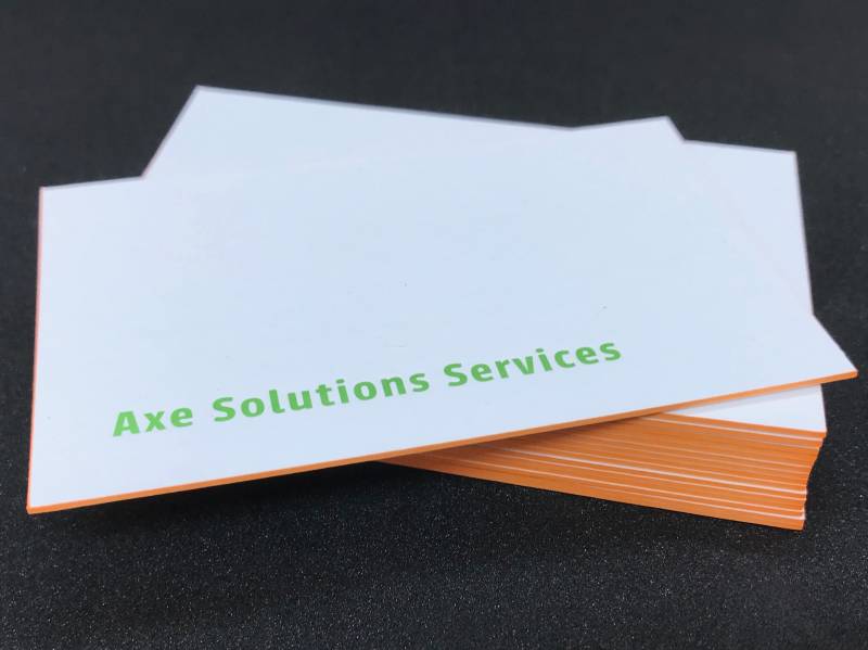 Carte coton 600gr blanche avec tranche colorée pour électricien à Solliès 83