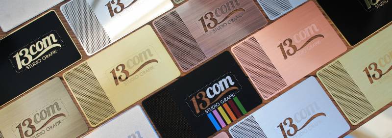 Cartes de visite Unique et Design personnalisees en metal