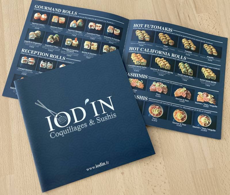 Catalogue 16 pages avec couverture cartonnée et vernis sélectif pour restaurant à Allauch 13