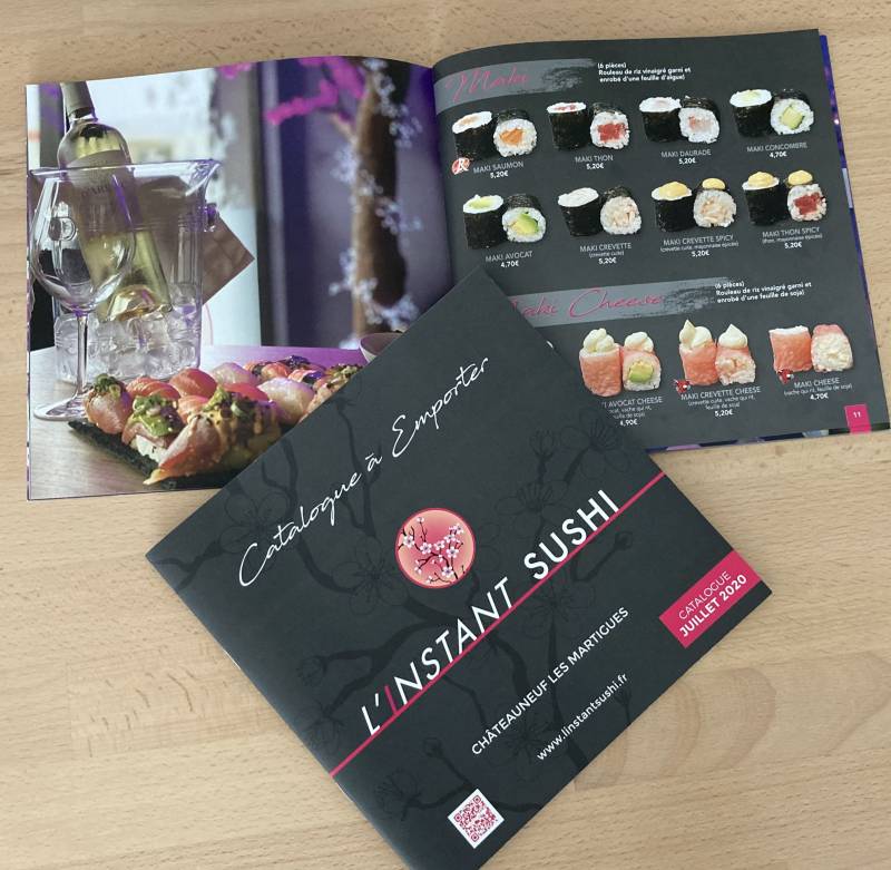 Catalogue 20 pages Carré 135gr pour restaurant asiatique à La Rochelle 17
