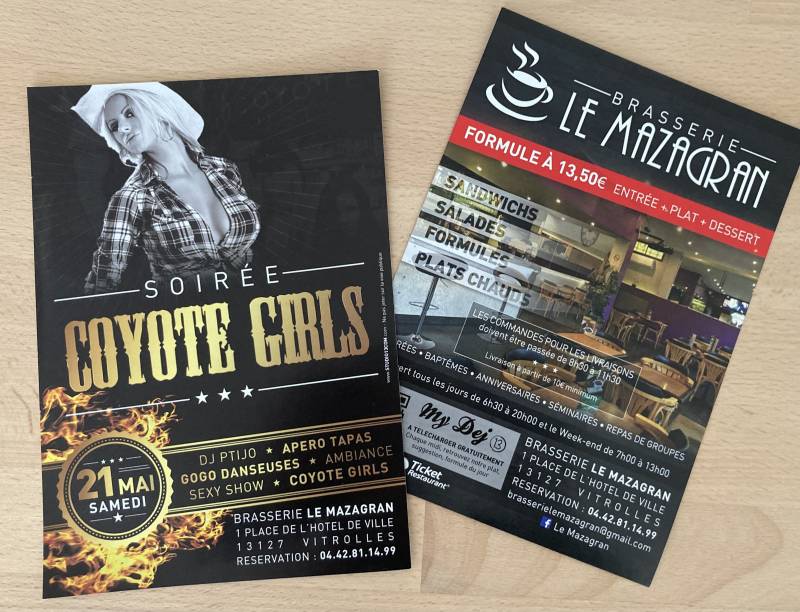 Flyers pour soirée et restaurant à Lille 59