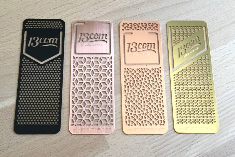 Marque-page en Métal avec découpe et gravure laser pour cadeau d'entreprise à Vitrolles 13