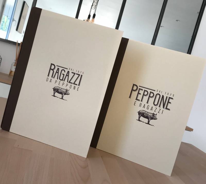 Menu Kraft clair 500gr épais design avec tranche marron pour Restaurant traditionnel à Marseille 13