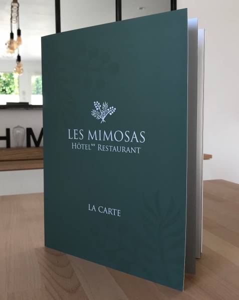Menu en plastique pour hôtel restaurant plage à Gap 05