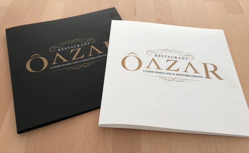 Menu en PVC pour restaurant oriental à Cavaillon 83