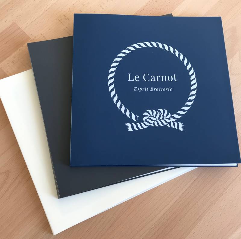 Menus PVC Carré pour brasserie à Bruxelles en Belgique
