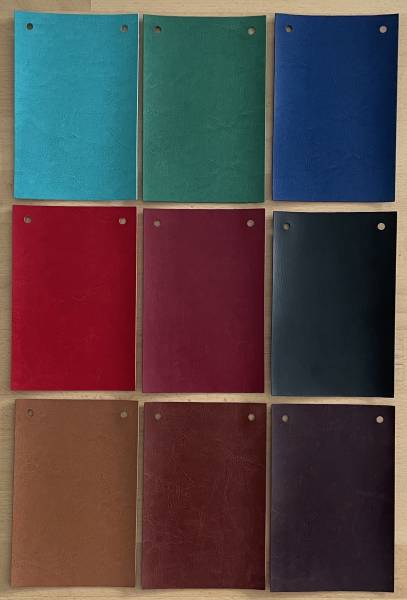 Nuancier des simili cuir 