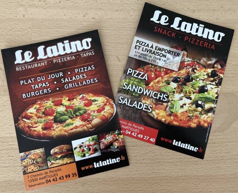 Prospectus A5 135 gr brillant pour Pizzeria à Martigues 13