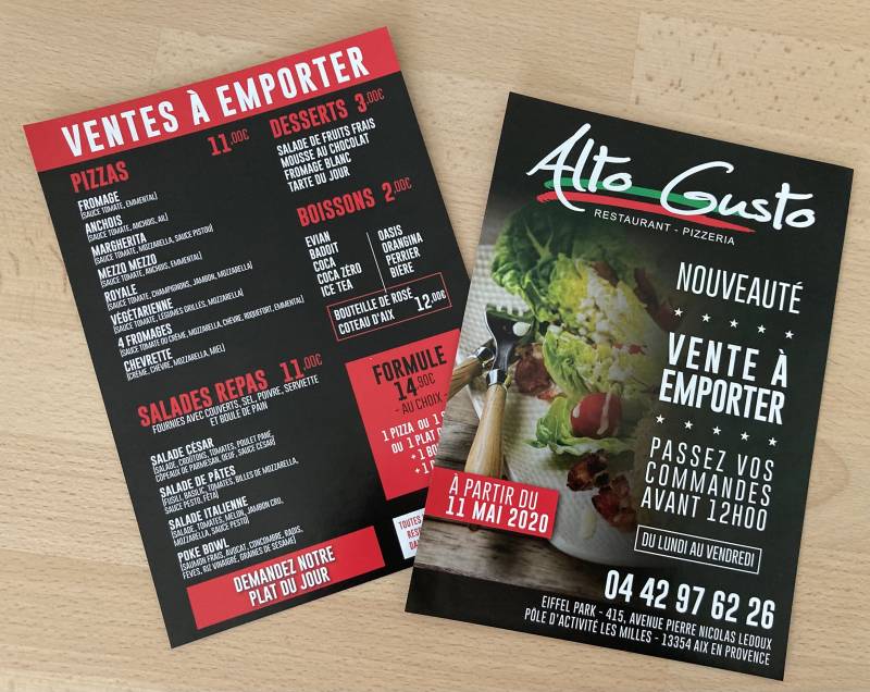 Prospectus A5 pour Pizzeria à Nantes 44