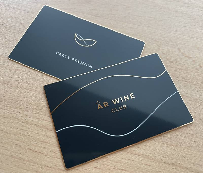 carte de membre prémium or rosé brillante pour cave à vins é Bordeaux 33000