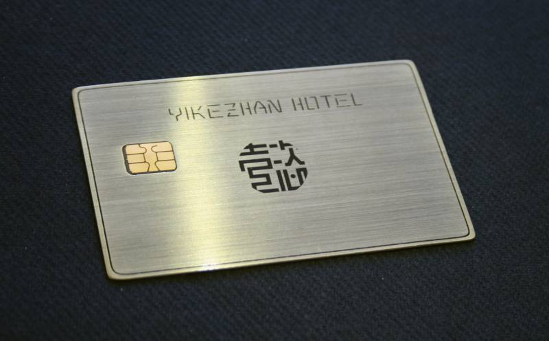 Carte magnétique en métal haut de gamme cuivre à puce pour Hôtel de charme à Nice 06