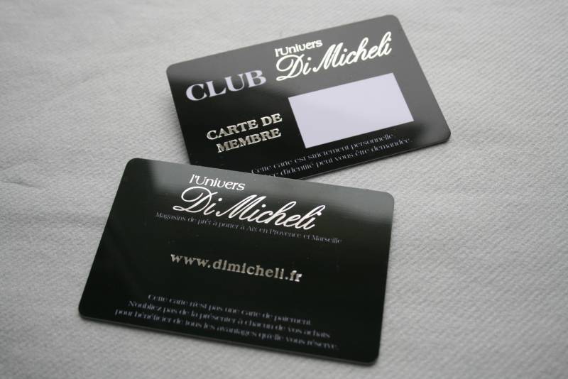 Carte de membre en PVC pour boutique de prêt à porter à Bayonne 64