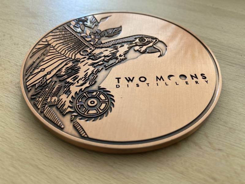 Coaster luxe en métal très épais pour restaurant gastronomique à Beaune 21