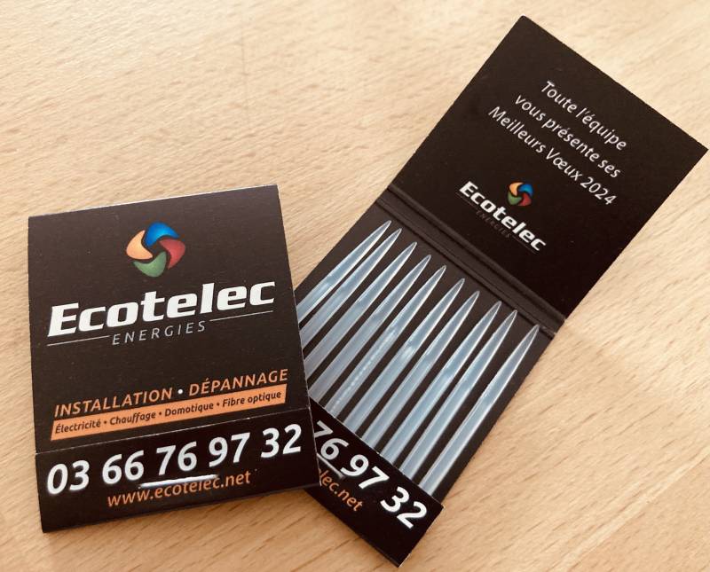 cure dents plastique comme cadeau publicitaire originale pour entreprise d'électricité à Dunkerque 59