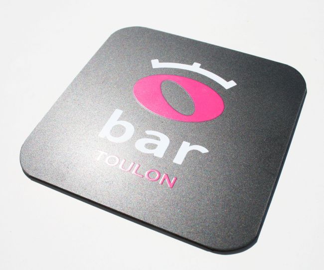 Sous verre O'BAR polypro 1,2mm marquage 2 couleurs 2
